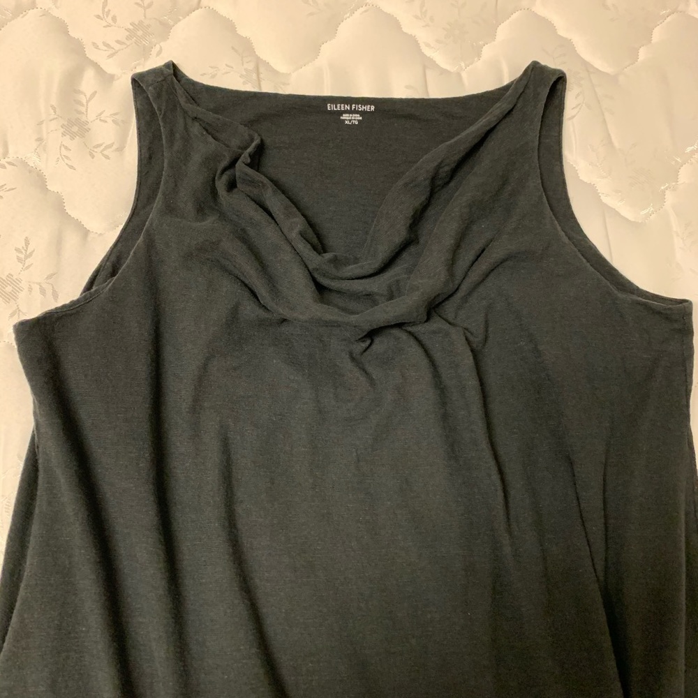 Eileen Fischer XL knit hemp & cotton a-line dress